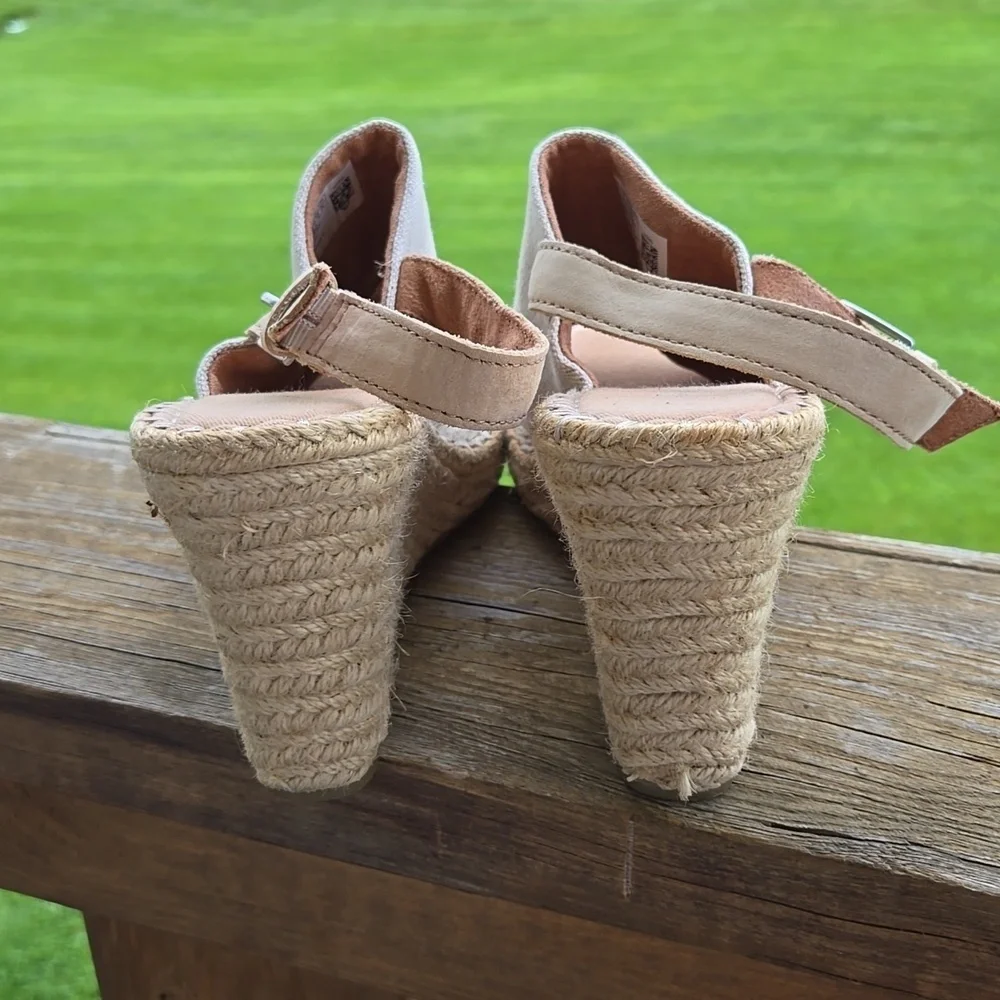 TOMS Monica Natural Canvas Women's Wedge Heel Sandals 8 - Picture 6 of 6